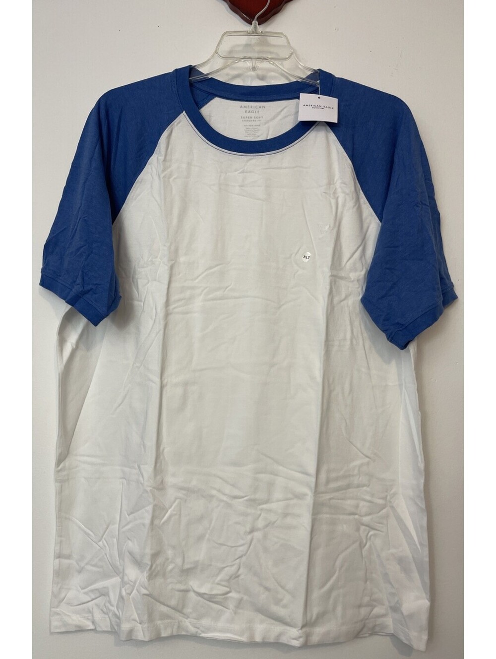 American Eagle Mens Super Soft Standard -XL TALL- White Cotton Tshirt NWT! A4089